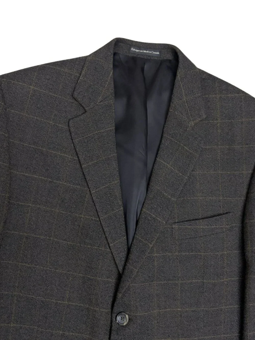 OSCAR DE LA RENTA Wool Blazer Sport Coat Plaid Business Casual Jacket Mens 44R